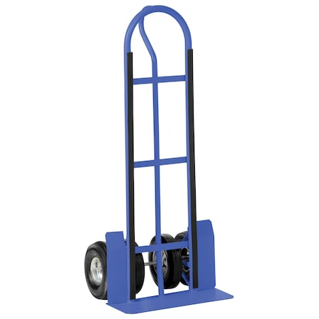 Vestil Steel P-Handle Truck with Dual Wheels 600 Lb. Capacity, Yellow SPHT-500S-DW